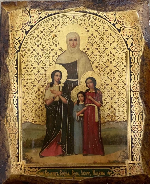 Ікона під старовину Віра, Надія, Любов та Софія 8018
