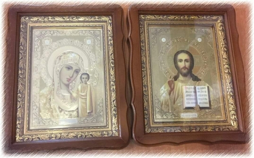 Пара Иисус и Казанская Богородица 2241