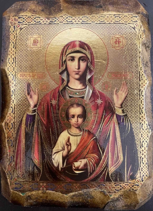 Ікона під старовину Богородиця Знамення 4451