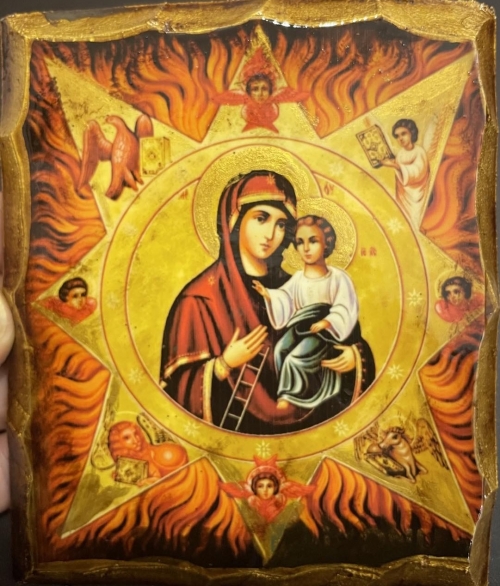 Ікона під старовину Богородиця Неопалима Купина 4448