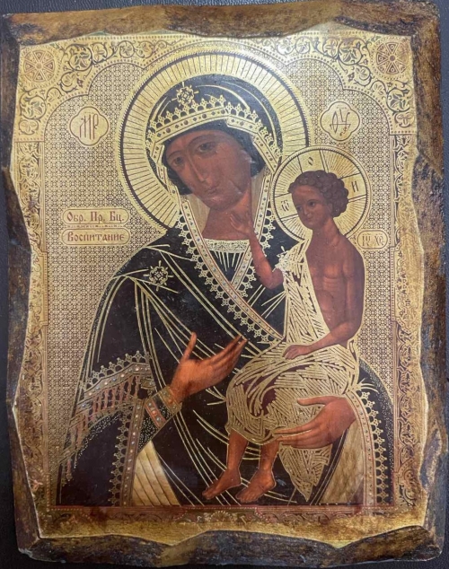 Ікона під старовину Богородиця Виховання 4454