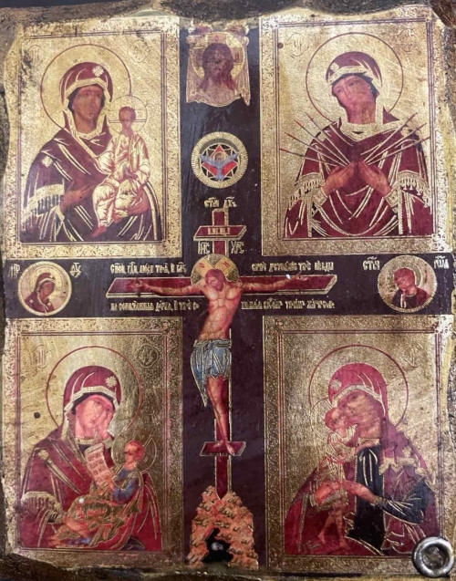 Ікона під старовину Пресвята Богородиця сюжетна 4450